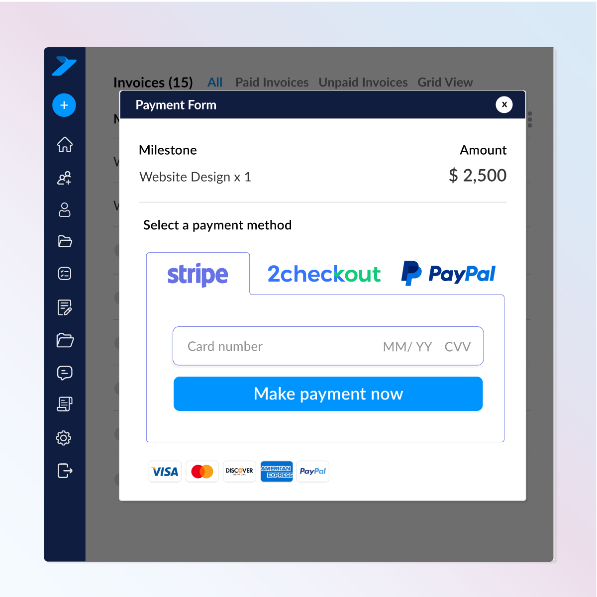 inovice pay form